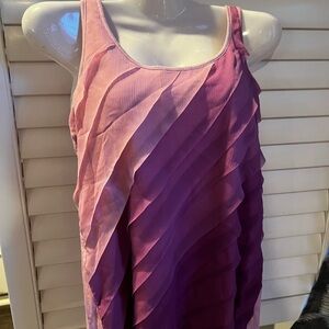 LC Pink and Purple Layered Tank Top